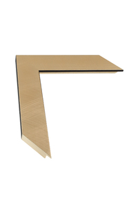 Scratched, shiny gold, black lining (wider profile)