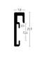 Nielsen Alpha Wall Mirror Black Oak 70x170cm profile-