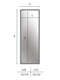 Nielsen Florentina Wall Mirror Bronze 50x150cm dimensions-