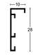 Nielsen Jaron Wall Mirror Walnut 60x60cm profile 2-