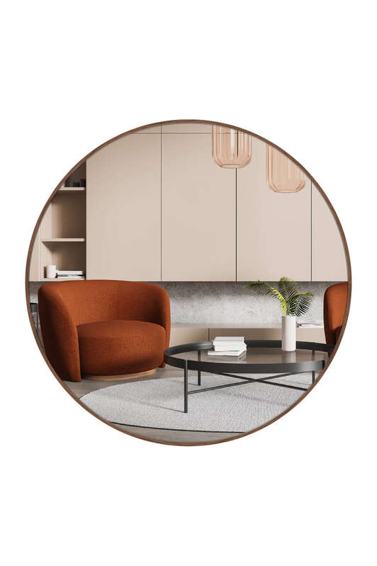 Nielsen Jaron Wall Mirror Walnut 60x60cm