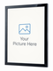 Glossy Black Picture Frame Mockup png